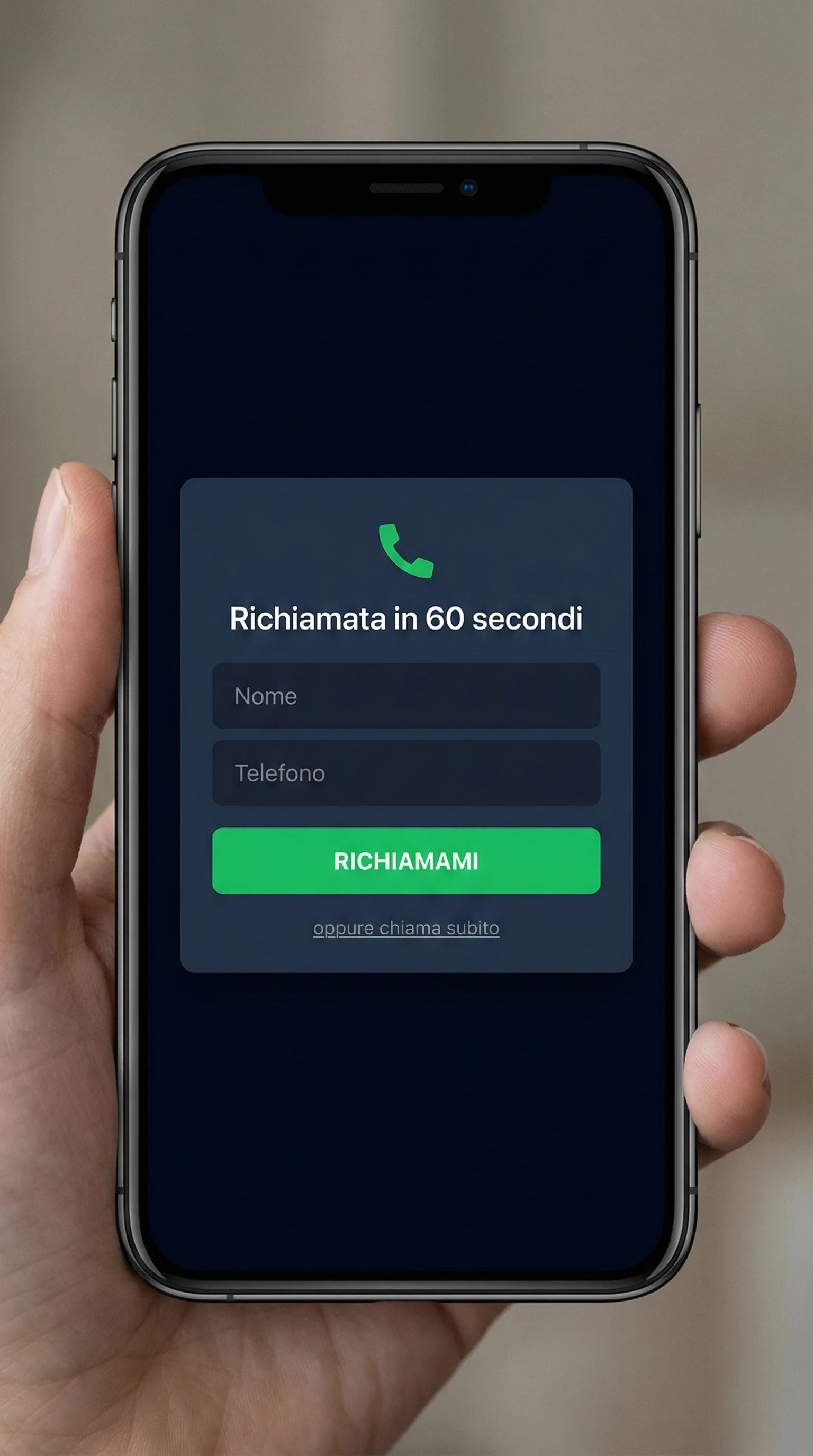 Popup Semi-Appointment: contatto catturato prima della chiamata